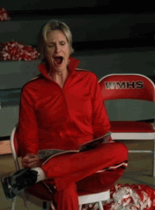 gif mulher cansada
